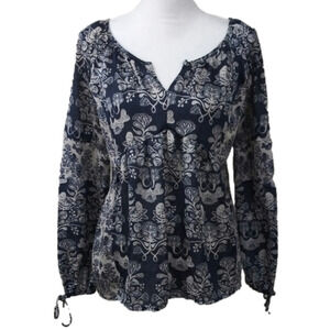 Princess Vera Wang Blue Floral Baby Doll Style Top